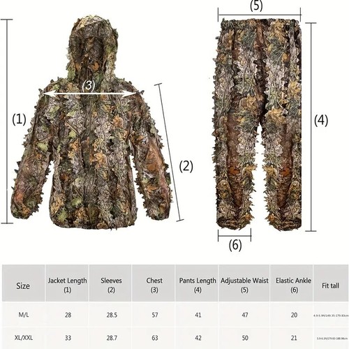 Tuta ghillie mimetica - 3d,