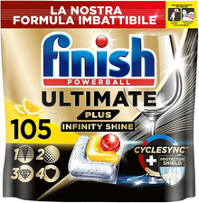 Ultimate plus Infinity Shine Pastiglie Lavastoviglie Al Limone, 105 Capsule Con 
