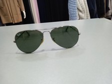 Ray-ban Aviator Rb3025 Tg58 Argento Lenti Grigio Ottime Condizioni A866