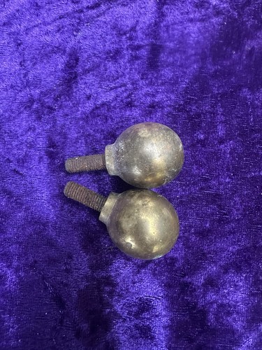 Antique brass bed post ball - bed,