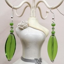 Orecchini cristallo Verde prato