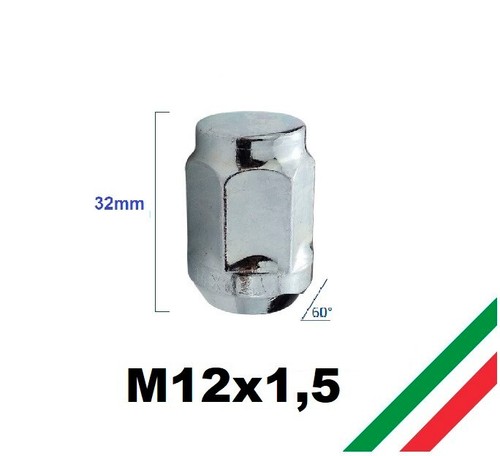 M12x1 dado ruota - m12x1,5,