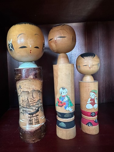Bambole giapponesi legno - giapponesi, in