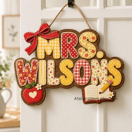 Personalized floral teacher - personalized,