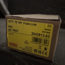 10 PZ SIBA INSERTO FUSIBILE NH