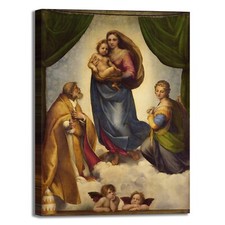 Raffaello la Madonna Sistina quadro stampa tela dipinto telaio arredo casa