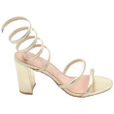 Sandali donna in pelle oro