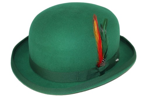 Cappello bowler verde - cappello, 100%