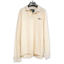 Polo Woolrich bianco panna a manica lunga tinta unita - Taglia XL uomo