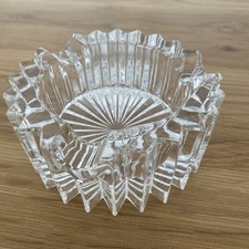 Vintage crystal ashtray heavy - crystal,