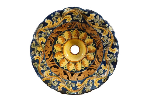 Plafoniera ceramica dipinta - in,