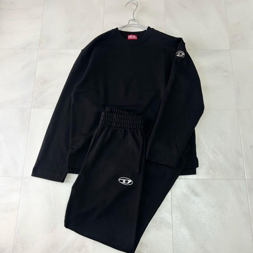Felpa nera uomo diesel - felpa, up