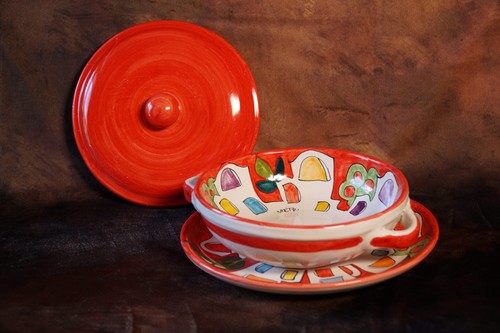 Posto tavola decoro - , "casette"
