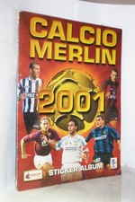 ALBUM FIGURINE STICKER VUOTO - CALCIO MERLIN 2001 - PRESENTI SOLO 6 FIGURINE