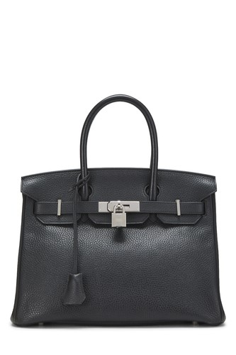Hermès black clemence birkin - clemence,