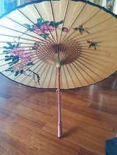 ombrello giapponese arte orientale carta di riso e pittura