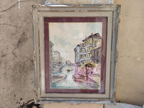 Antico quadro dipinto - quadro,