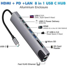 Hub USB C 8in1 Adattatore Hub