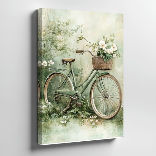 Bicicletta vintage verde con