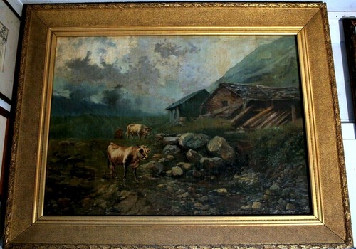 Antico grande quadro - antico, olio