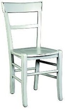 SEDIA LEGNO MASSELLO AVORIO