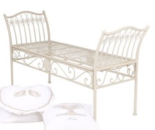 Panca Shabby Chic Bianco