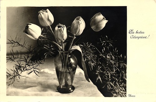 Ostern vase mit tulpen - vase,