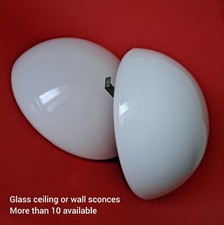 Applique piccole rotonde in vetro opalino da parete soffitto lampade luci