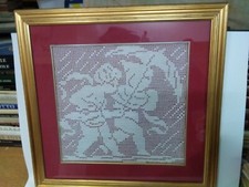 Quadro ad uncinetto filet con