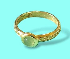 Anello cabochon peridoto verde