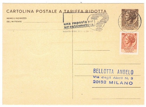 1974 annullo una - 2.1.74,