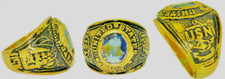 Navy militare anello blu cz - anello,