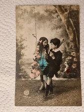 Cartolina Foto Bimbi Altalena