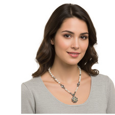 Anthropologie collana ciondolo - collana,