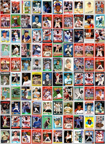 Lotto 100 carte baseball hof - carte,