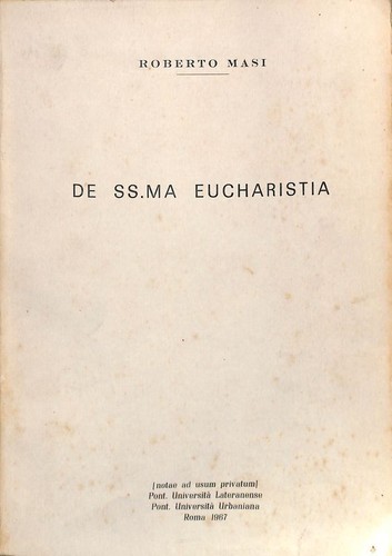 Eucaristia in sacra - de, ss.ma