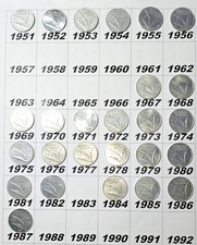 Lotto 17. Moneta Repubblica Italana da 10 lire  dal 1951 al 1987