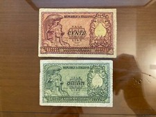 LOTTO 2 BANCONOTE LIRE 50 100