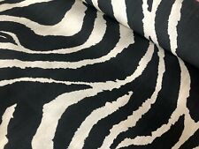 Tessuto africano righe zebrate bianco e nero stampa animalier lino cotone larghezza 54''