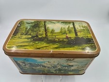 Scatola in latta Antonio Bertolini Torino con paesaggi   Vintage anni '50/60