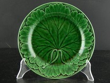 ANTICO RARO PIATTO MAIOLICA BARBOTINE WEDGWOOD ETRURIA BARLASTON FOGLIA CAVOLO