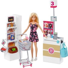 Bambola Barbie E Supermercato