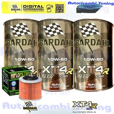 Kit Tagliando Olio Bardahl XT4R 10W60 Filtro Per Aprilia 650 Pegaso Tibet 2004