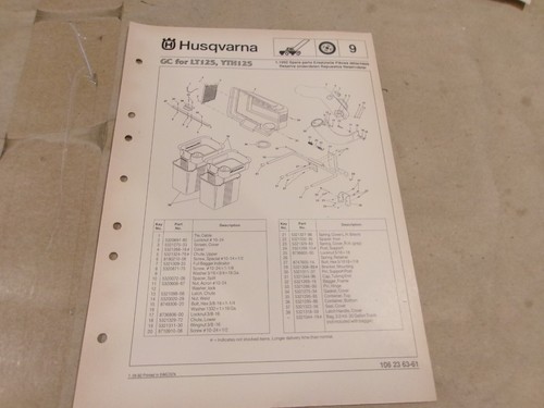 Husqvarna per lt125 yth125 - gc,