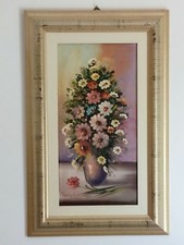 Quadro olio su tela vaso con