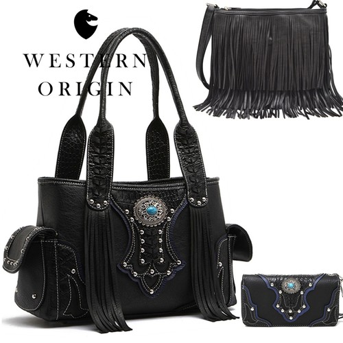 Borsa donna western con frange - donna,