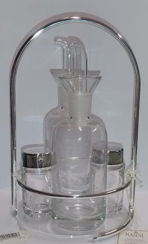 Oliera cristallo argento - cristallo,
