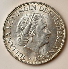 Olanda 2 fiorini e mezzo 1960 Giuliana 1848 - 1980 argento Km# 82