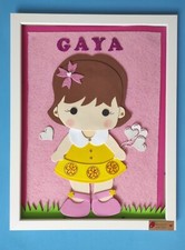 QUADRETTO NASCITA CAMERETTA CON NOME - anche Per Bimbo Cm. 40x 30 - HAND MADE