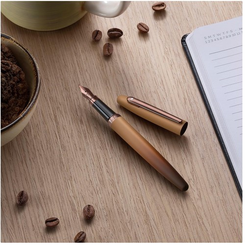 Matt brown fountain pen - matt,